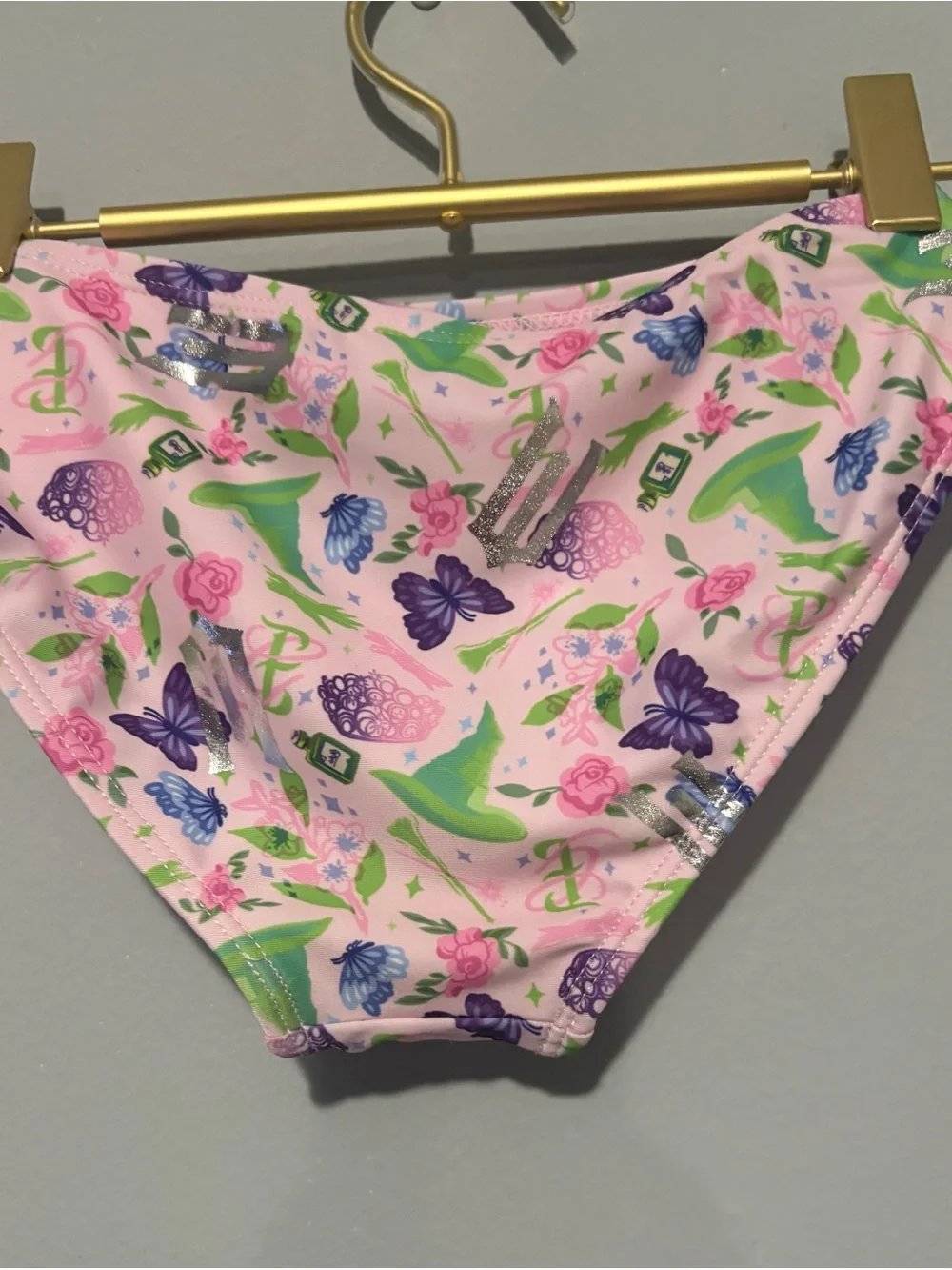 Floral Ruffle-Shoulder Tankini Set in Pastel Pink New